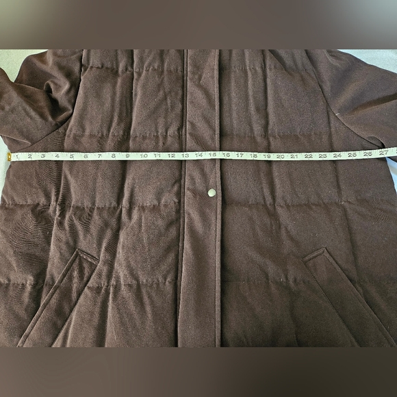 Anne Klein long brown coat 3X - Picture 3 of 5